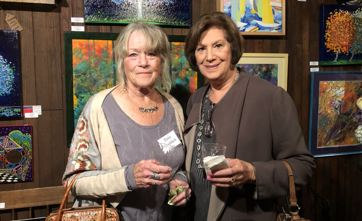 Artist Terry Froehlich and Cathy Siegel