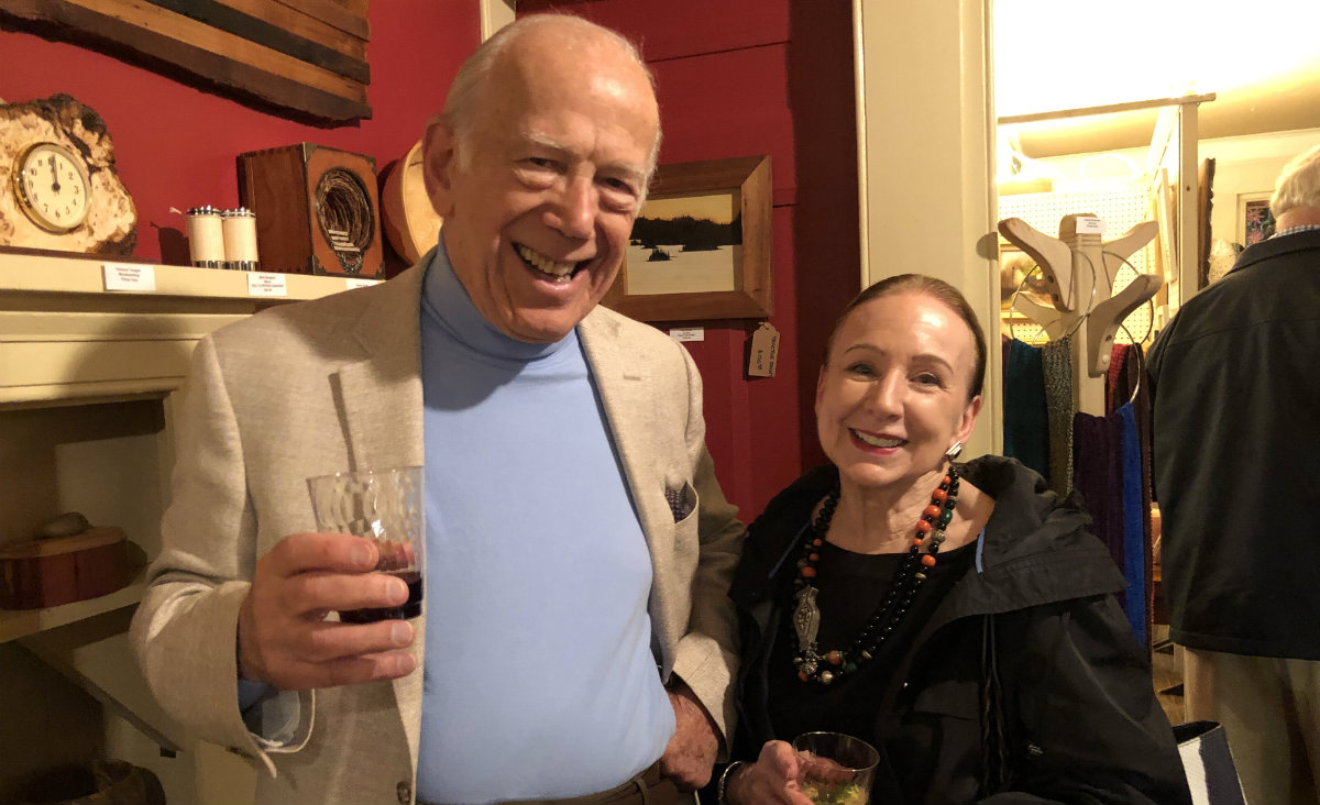 Bob Barsily and Merialis Lewis, who is on the Merwinsville Hotel Restoration board.