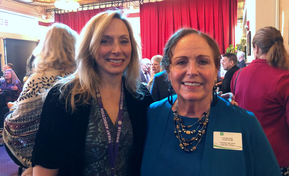 Jennifer Michaels, MD., the Brien Center's medical director, and Christine Macbeth, president and CEO
