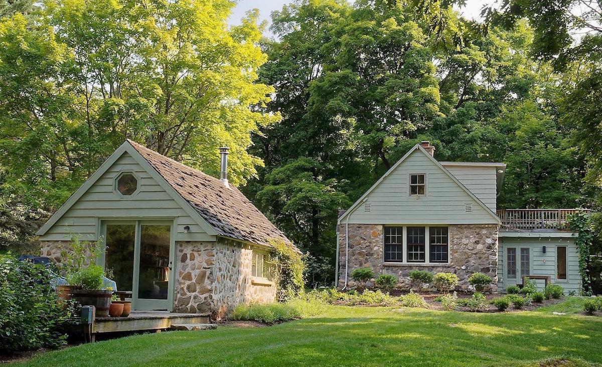 Rear view of main house and cottage