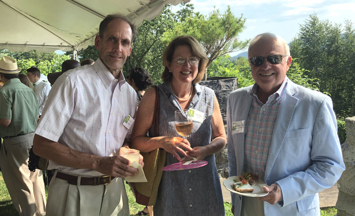 Mike Smith of Gedney Farm, Lauren Smith of Berkshire Health Systems, and Ray Murray, who as a young man worked with Naumkeag owner Mabel Choate's Scottish gardener