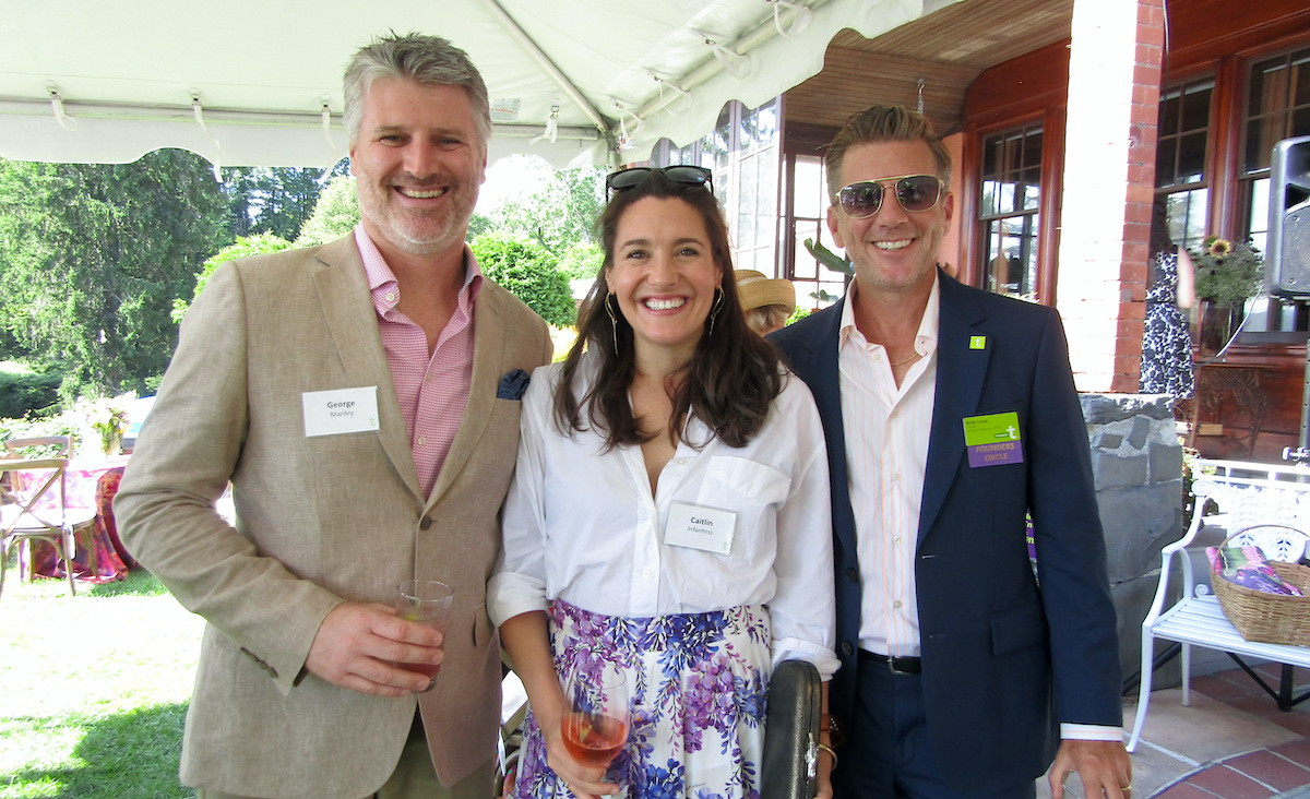 George Manley, Caitlin Infantino&nbsp;and Brian Cruey, the Trustees' director for the Southern Berkshires