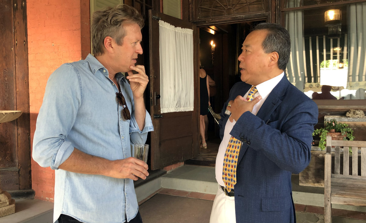 Multimedia artist/New Horizon creator Doug Aitken and master cellist Yo-Yo Ma in deep conversation