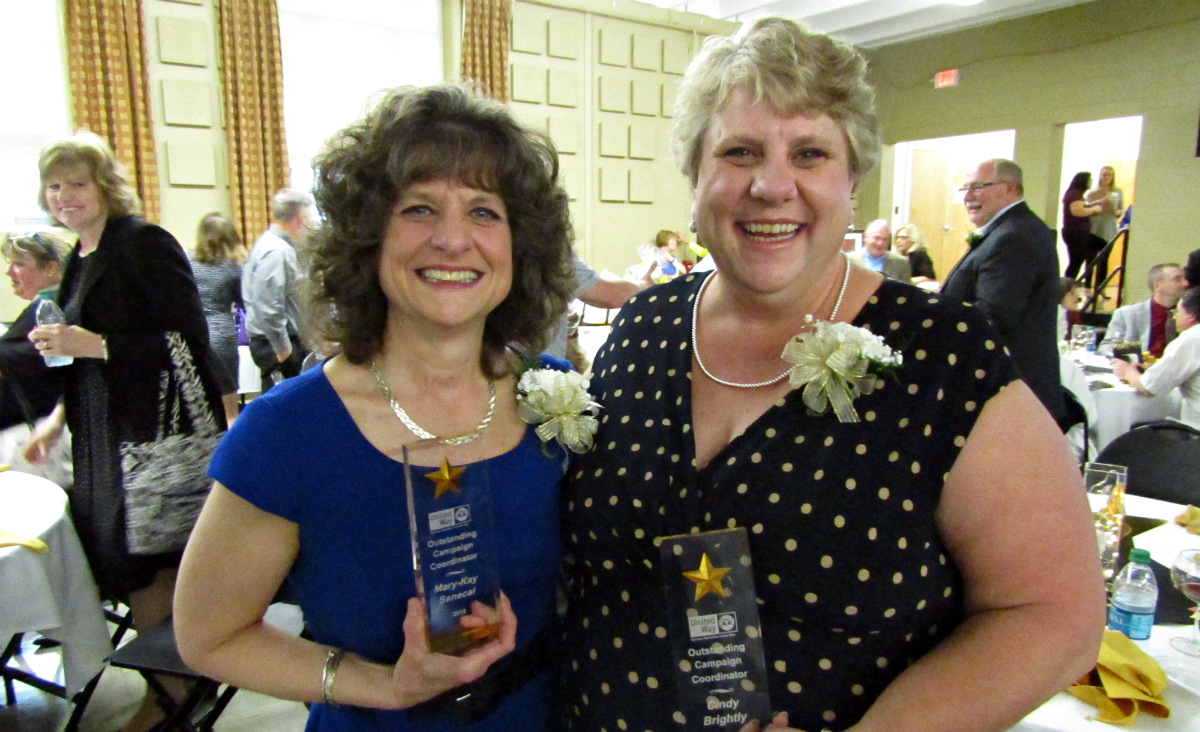 Mary-Kay Senecal and Cindy Brightly show off their awards. Mary-Kay Senecal and Cindy Brightly show off their awards.