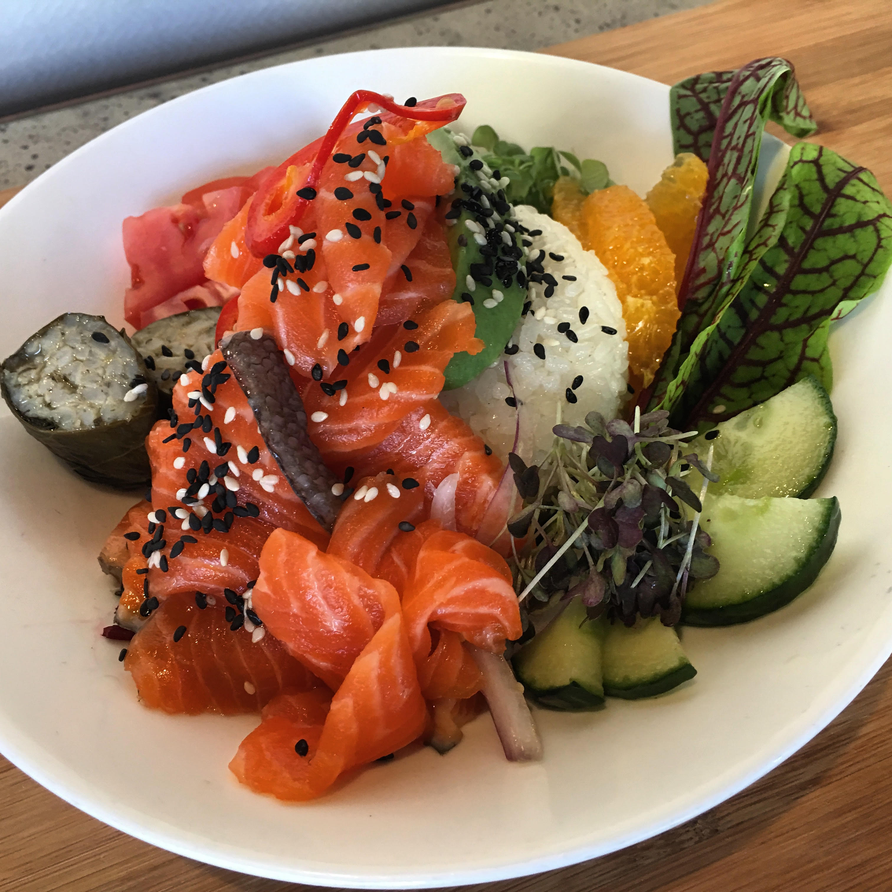 New York Steelhead poke bowl at 273 Kitchen in Harrison, New York