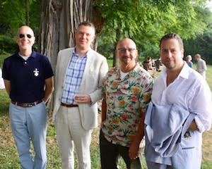 Gary Newman,&nbsp;Tom Sellar&nbsp;and&nbsp;Anthony Napoli, with the artistic director for theater and dance at the Fisher Center,&nbsp;Gideon Lester.