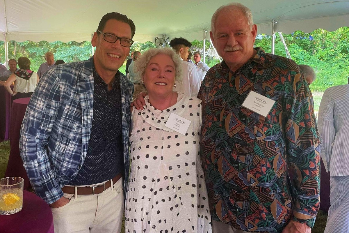 Christopher Nolan, owner of The Berkshire Galleries, Gala Committee Member Jami Shenkman, and Christopher Magadini