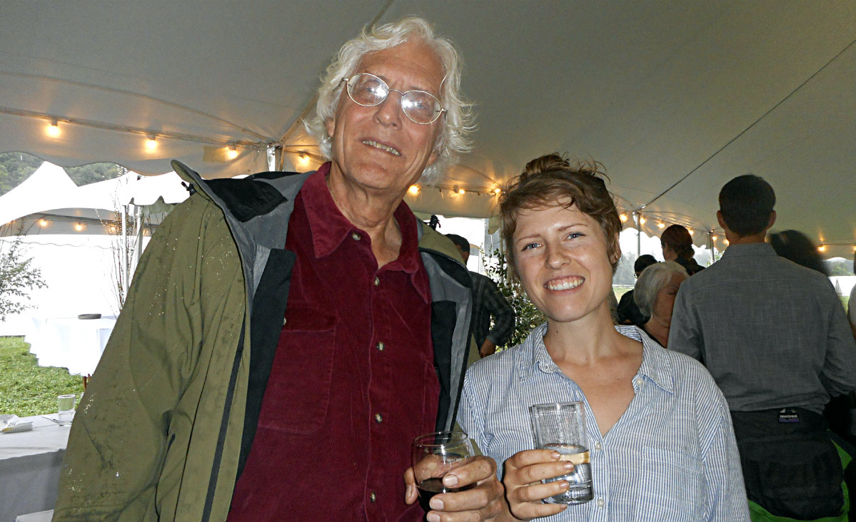 Christian Sweningsen with Faith Gilbert, founder of Letterbox Collective, the event's location. Christian Sweningsen with Faith Gilbert, founder of Letterbox Collective, the event's location.