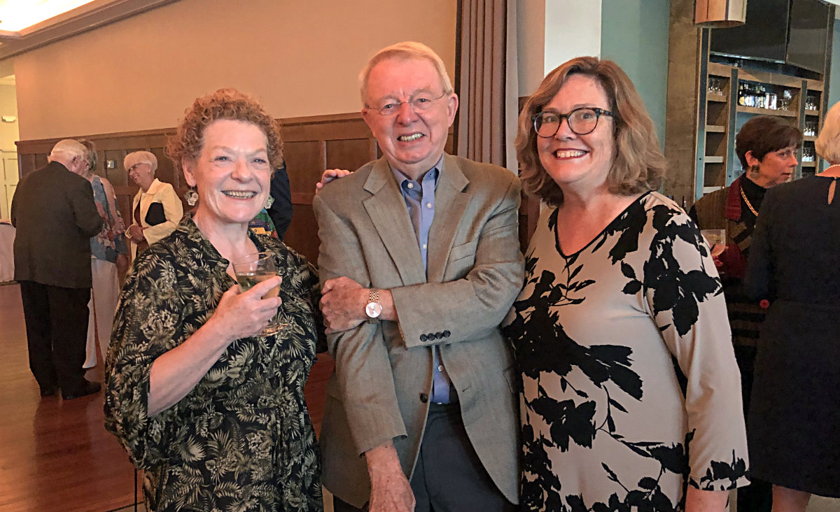 Board member Monica Sinclair, Tom Leamon, and Megan Whilden, OLLI at BCC executive director