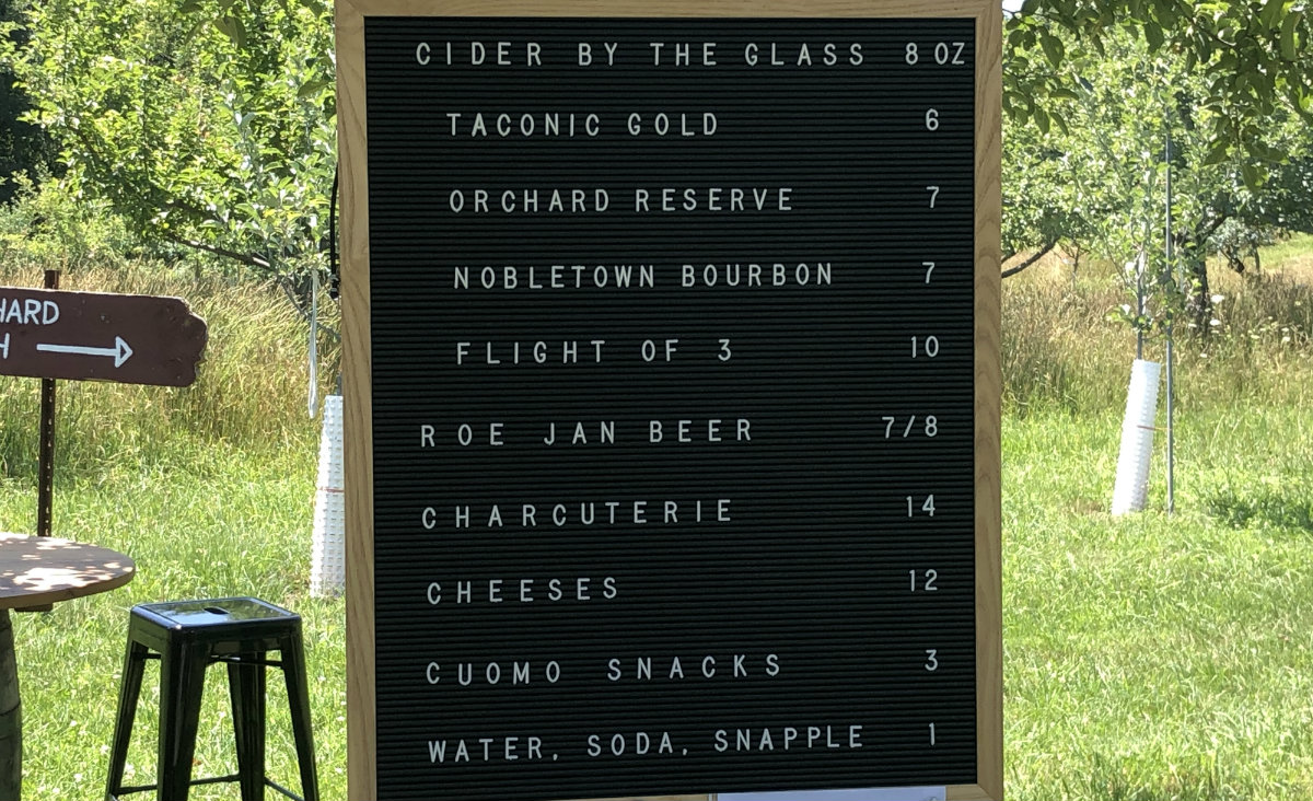 Little Cidery menu