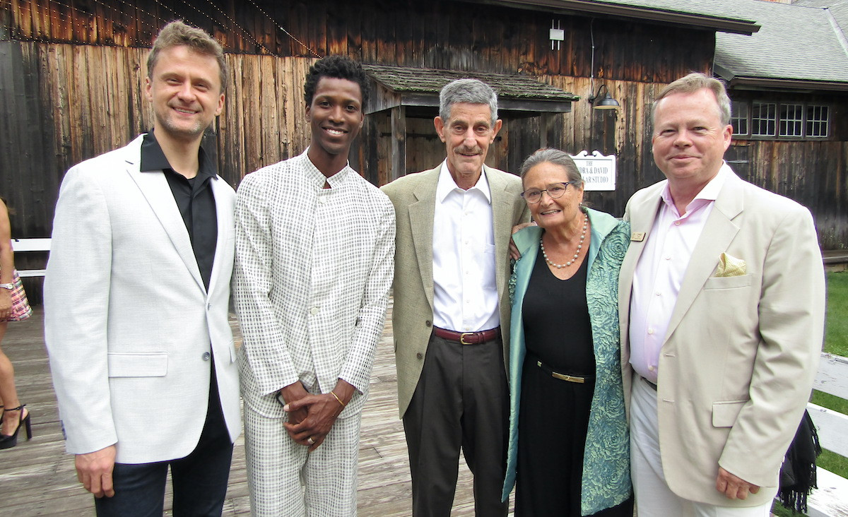 Pianist Jacek Mysinski, ABT&nbsp;principal dancer and Pillow trustee Calvin Royal III, Michael Feller, trustee Nancy Feller, and trustee chair Chris Jones