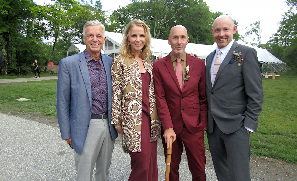 Perri and Michelle Petricca with gala committee members Nathan Hanford and Jedediah Thompson of Township Four