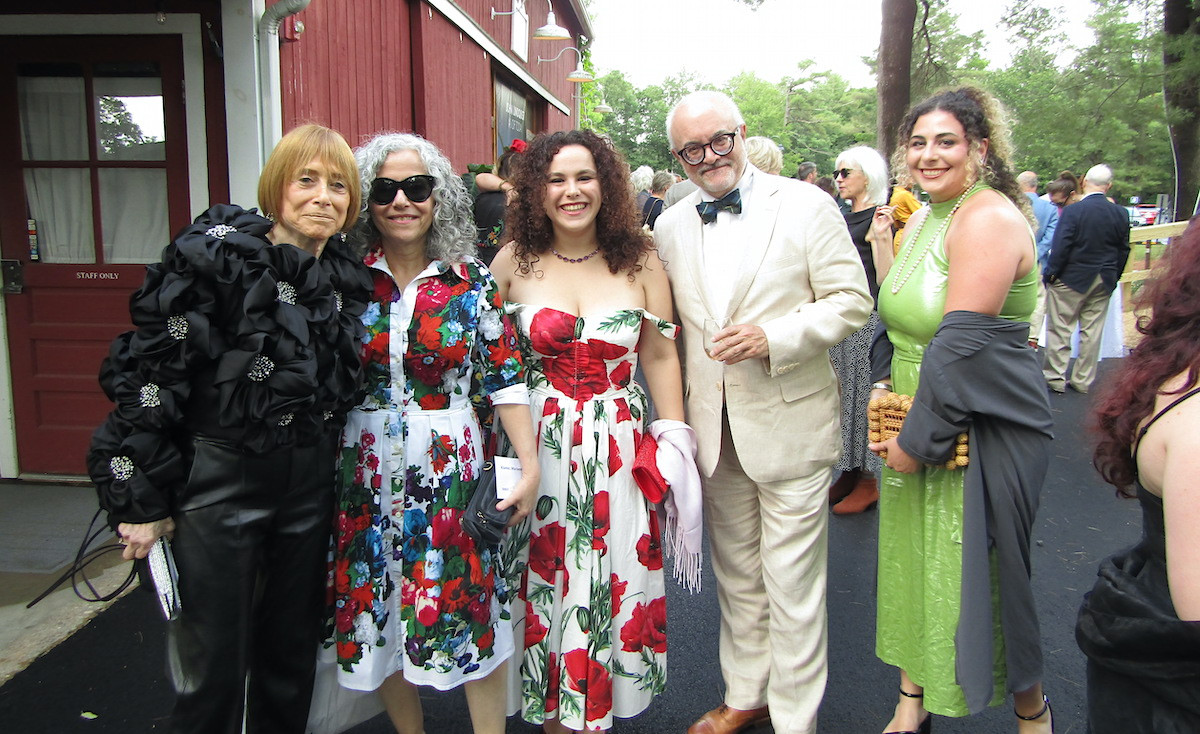 Jacob's Pillow trustee Elaine Wolbrom with Marianne Klamer, Sophia Wolbrom, Michael Flamini, and Lily Domash