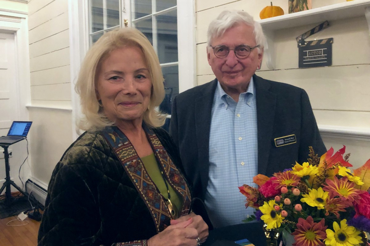 Denise Platt and Kenneth Merz, former owner of Bantam Cinema and current board member