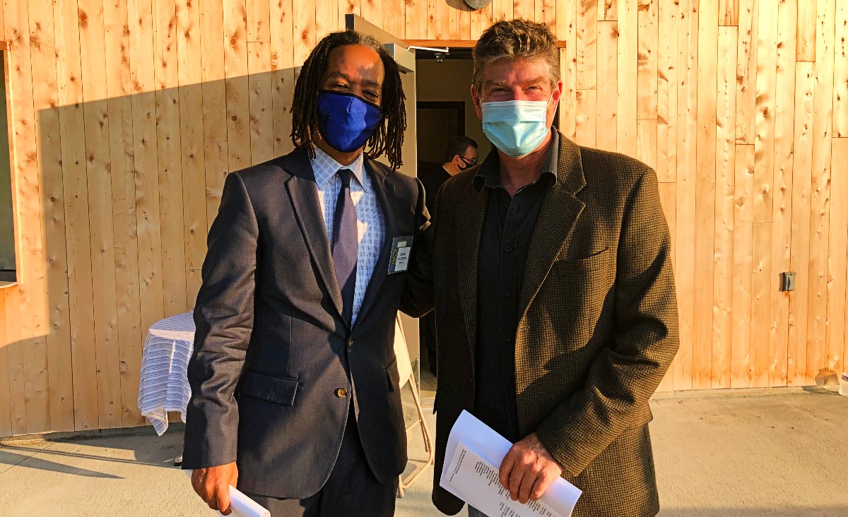 Jamal Jackson, artistic director of Jamal Jackson Dance Company, and David Grunberg, whose mother founded PS21