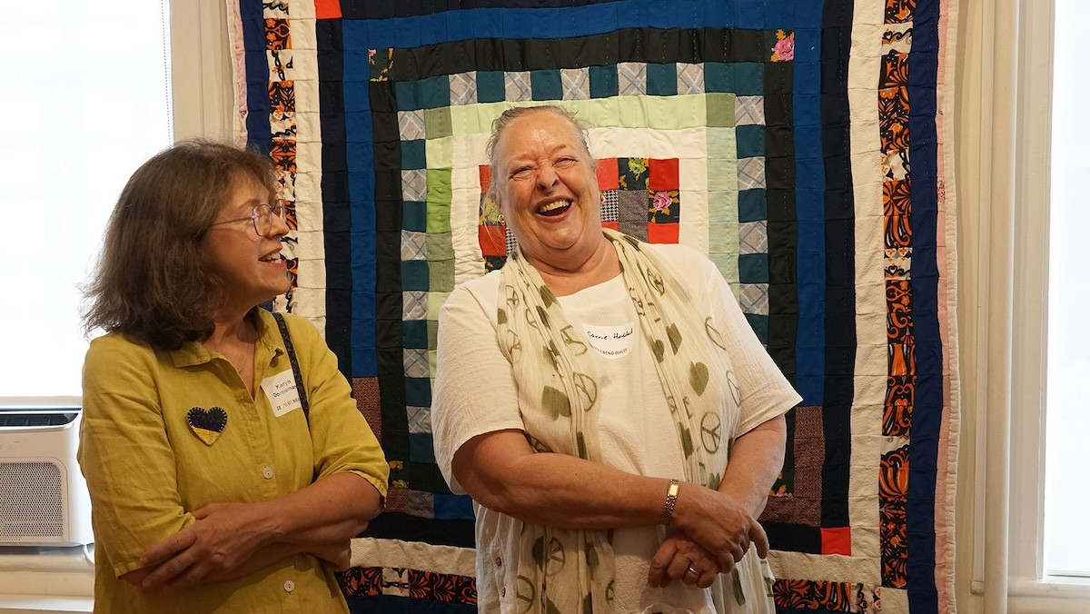 Karyn Dornemann and gallerist Carrie Haddad. - Peter Blandori Karyn Dornemann and gallerist Carrie Haddad. - Peter Blandori