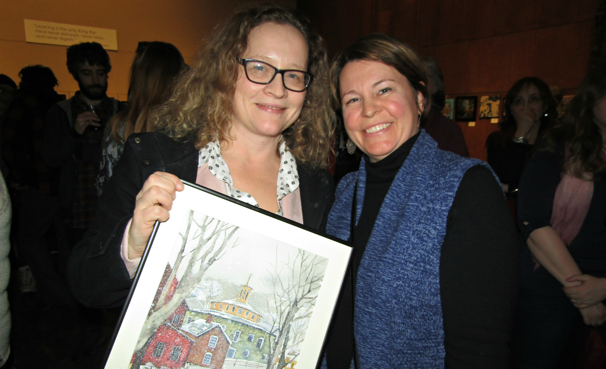 The Berkshire Museum's Bridget Rigas with Cultural Pittsfield's Executive Director Jen Glockner