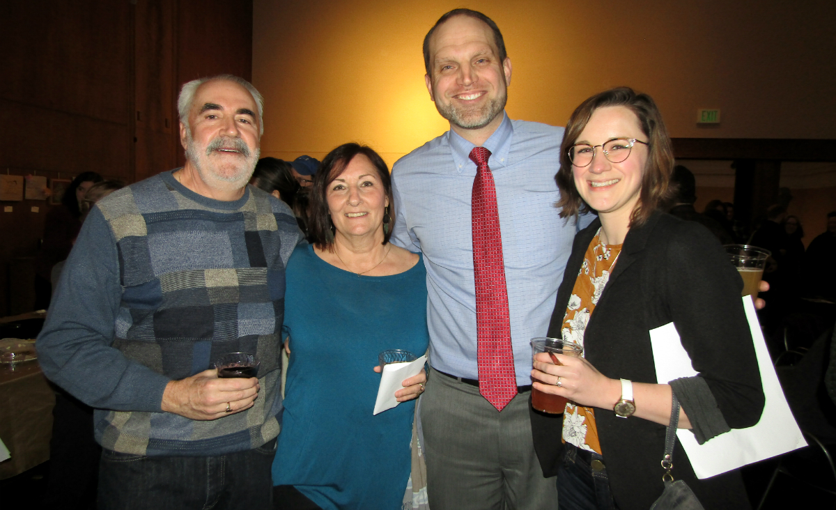 Bob Tierney and artist Jody Tierney with Jonathan Meczywor and Abby Wood Meczywor Bob Tierney and artist Jody Tierney with Jonathan Meczywor and Abby Wood Meczywor