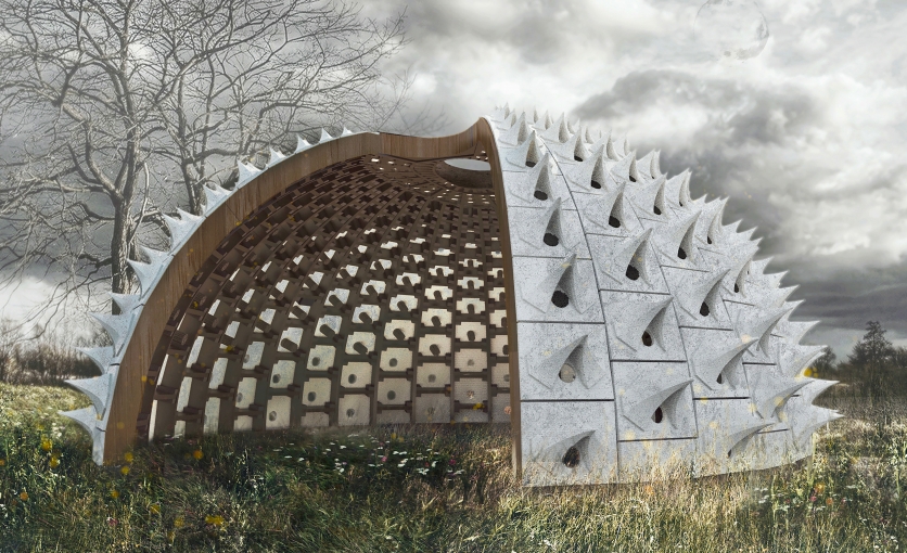 A rendering of the soon-to-be-completed Pollinators Pavilion