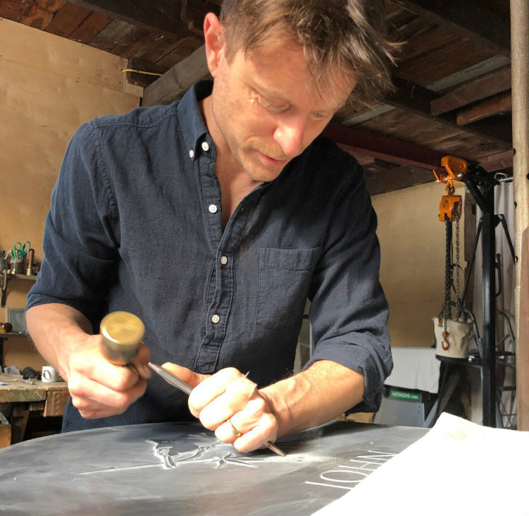 Adam Heller in his workshop