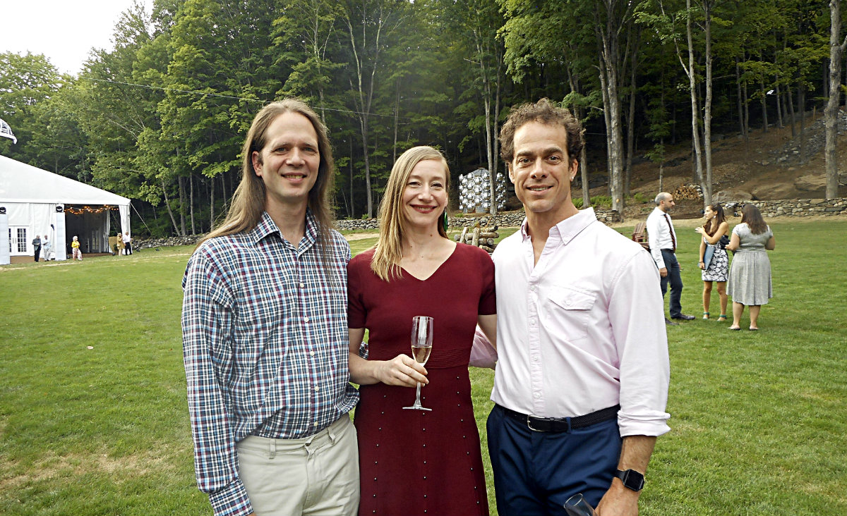 Mark Melvin with Pilobolus co-artistic directors Renee Jaworkski and Matt Kent. Mark Melvin with Pilobolus co-artistic directors Renee Jaworkski and Matt Kent.