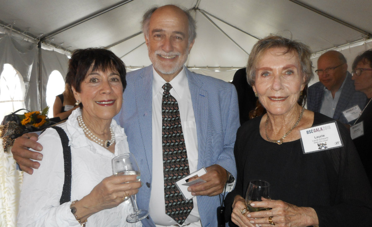 Karen Youdelman, Bob Youdelman, board treasurer, and Laurie Schwartz, gala co-chair.