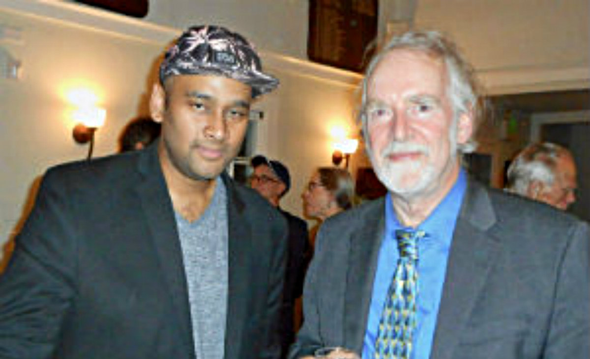 Pianist Mikael Darmanie and Joel Patterson, audio producer. Pianist Mikael Darmanie and Joel Patterson, audio producer.
