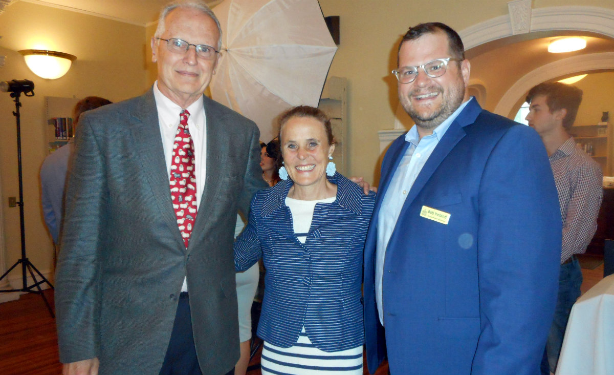 Gray Ellrodt, Marianne Deignan, past president of the library board, and Bob Ireland, the library's new devleopment manager. Gray Ellrodt, Marianne Deignan, past president of the library board, and Bob Ireland, the library's new devleopment manager.