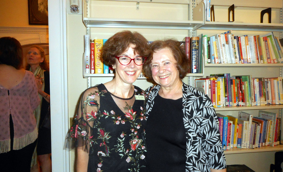 Library Director Amy Lafave with Barbara Sussman Goldberg, president of the board of trustees. Library Director Amy Lafave with Barbara Sussman Goldberg, president of the board of trustees.
