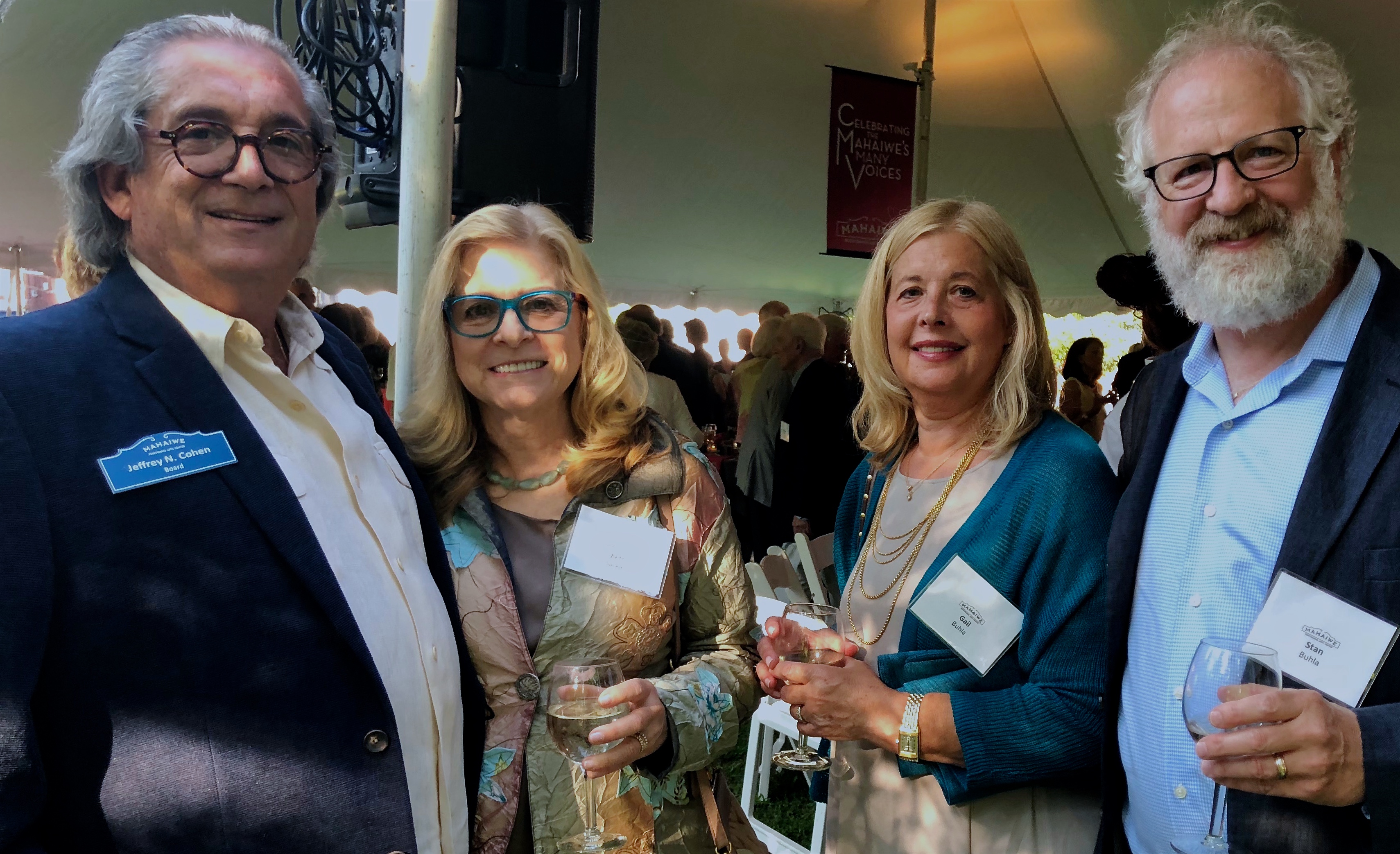 Mahaiwe board member Jeffrey Cohen with Beth Sackler, Gail Buhla and Stan Buhla