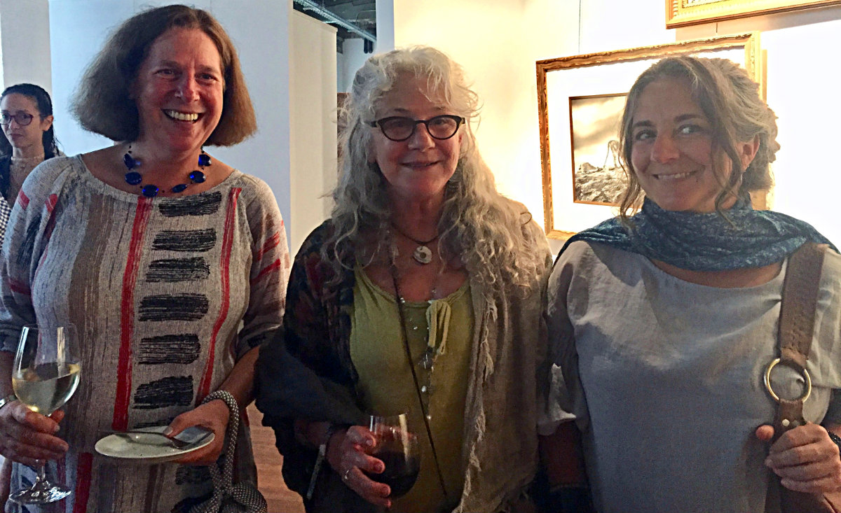 Nancy Maier, Heidi Schmidt, who created a tea as part of one of the Consenses chains, and Leslie Montalto, a potter; Nancy Maier, Heidi Schmidt, who created a tea as part of one of the Consenses chains, and Leslie Montalto, a potter; 