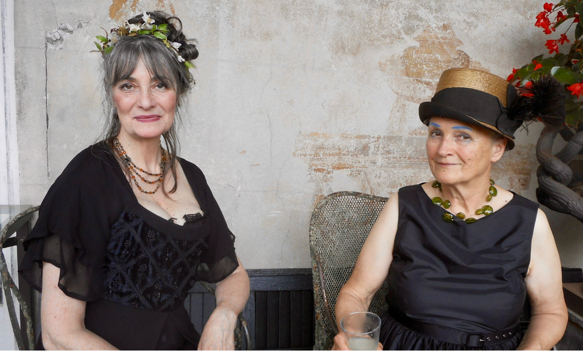 Performer and writer Cait Johnson, with Rokeby's resident, Ania Aldrich, an artist.