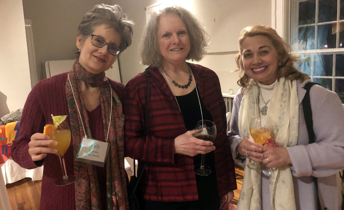 Kelly Kynion, a board member, with Kathy Zdeb and Betsy Wyman.