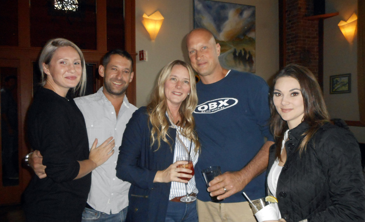 A Rhinebeck/Red Hook contingent: Willow Kurowski, Chris Monaco, Krista Scibelli-Wingard, Bill Wingard, and Lauren Scibelli.