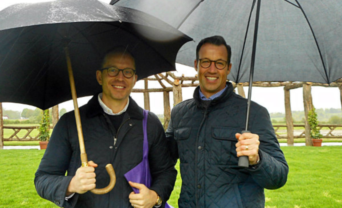 Looking dapper when everyone else did not: designer&nbsp;Norman Ambrose&nbsp;and&nbsp;Stephan Krucker,&nbsp;who have a home in Litchfield.