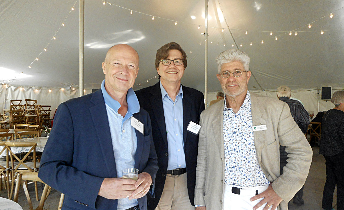 Rural Intelligence Publisher Mark Williams with the website's Director of Sales, Christopher Wiss, and Laurence Oberwager, director of Tanglewood Business Partners.