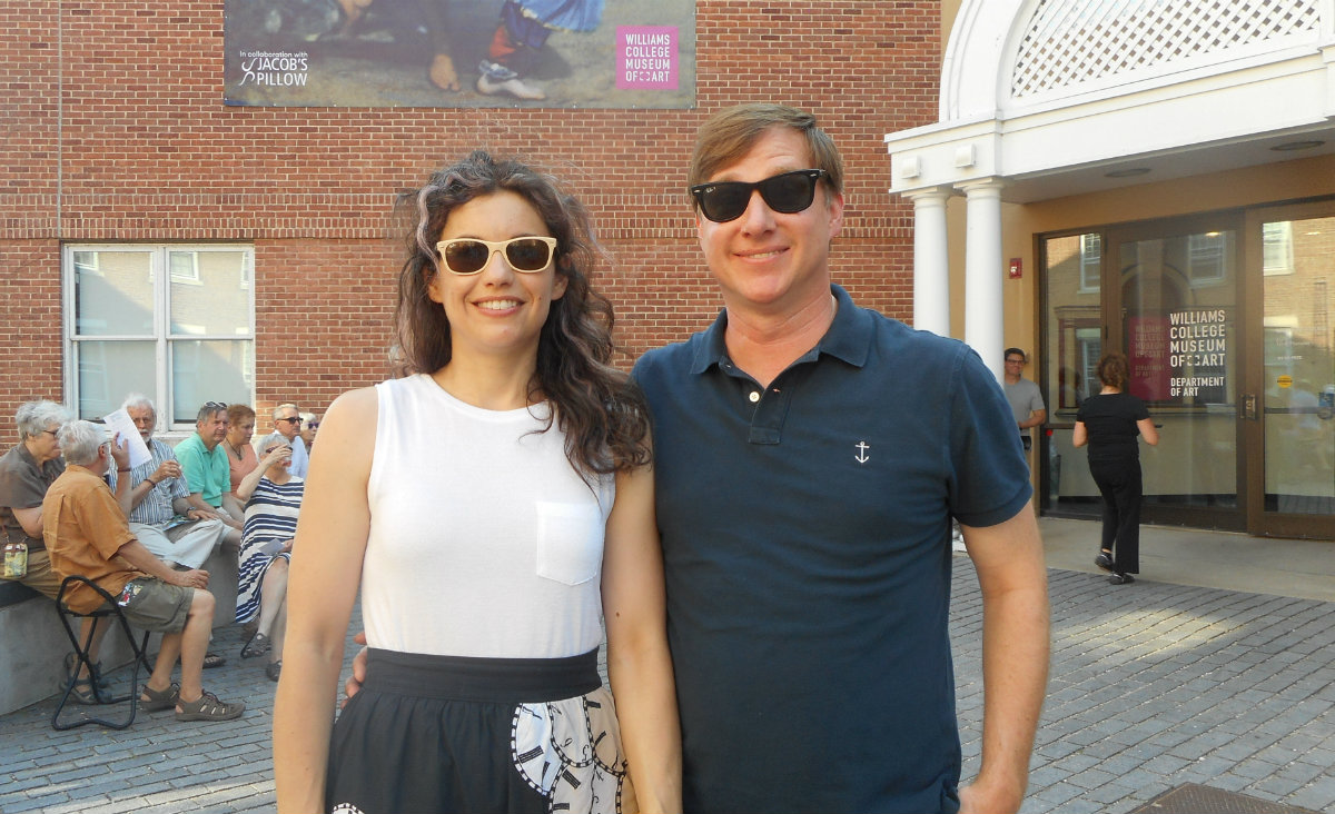 Julia Blake and Gregory Shook, director of media relations at Williams College.