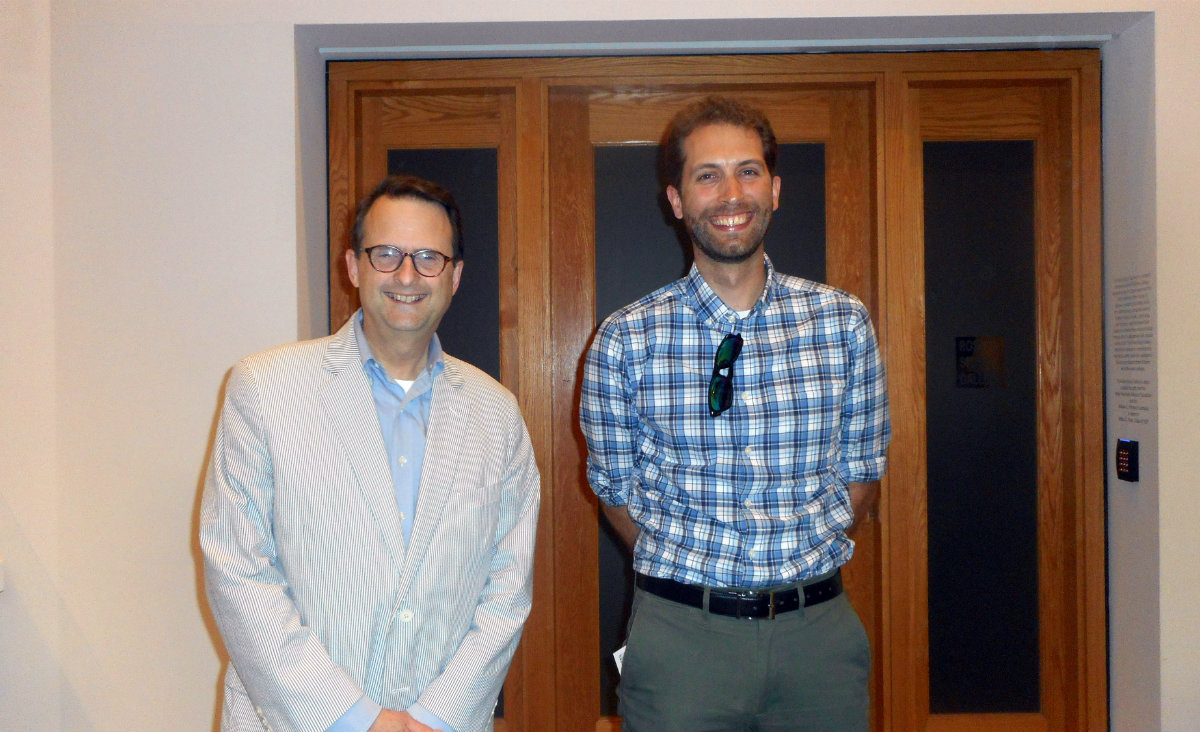 David Daschiell and Andrew Groff, community development director for the town of Williamstown.