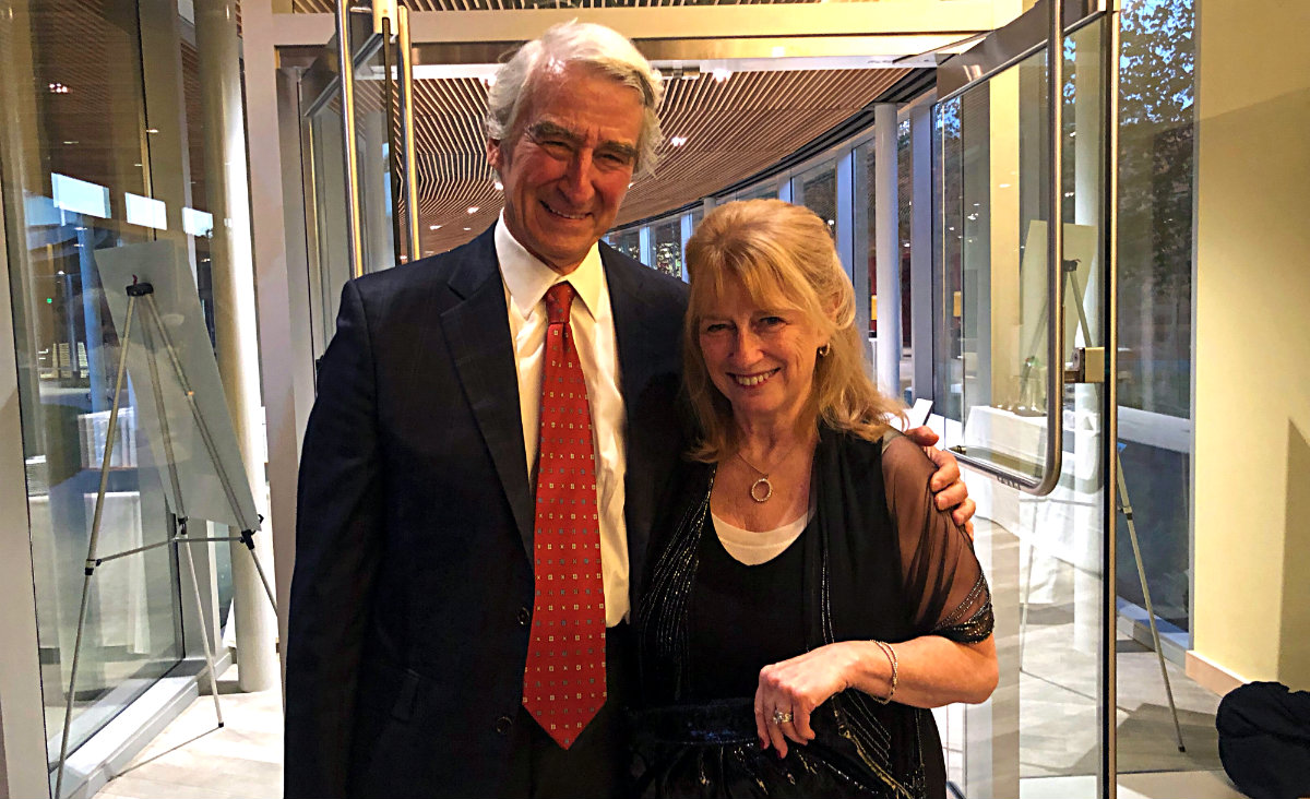 Actor, director and producer Sam Waterston and Lisa Raskin, president of the board of directors