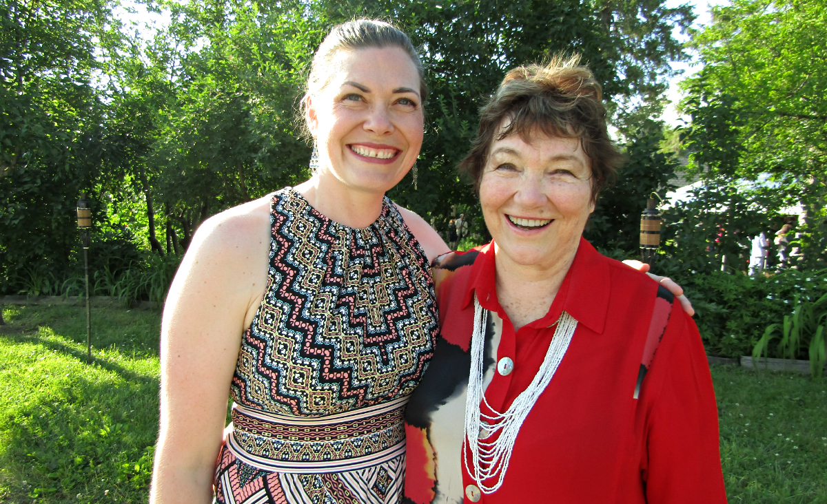 Kristen Moriarty, S&Co.'s individual giving associate, with Founding Artistic Director Tina Packer Kristen Moriarty, S&Co.'s individual giving associate, with Founding Artistic Director Tina Packer