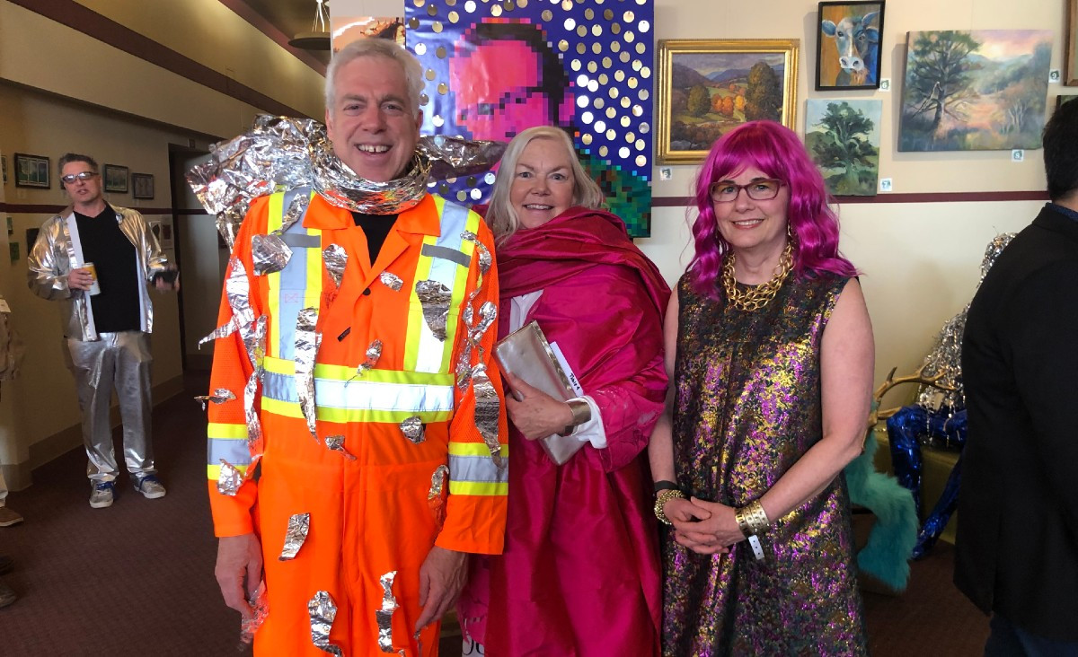 Seth Nash of BlueQ, Laurie Norton Moffatt, Director and CEO of the Norman Rockwell Museum, and Mary Nash