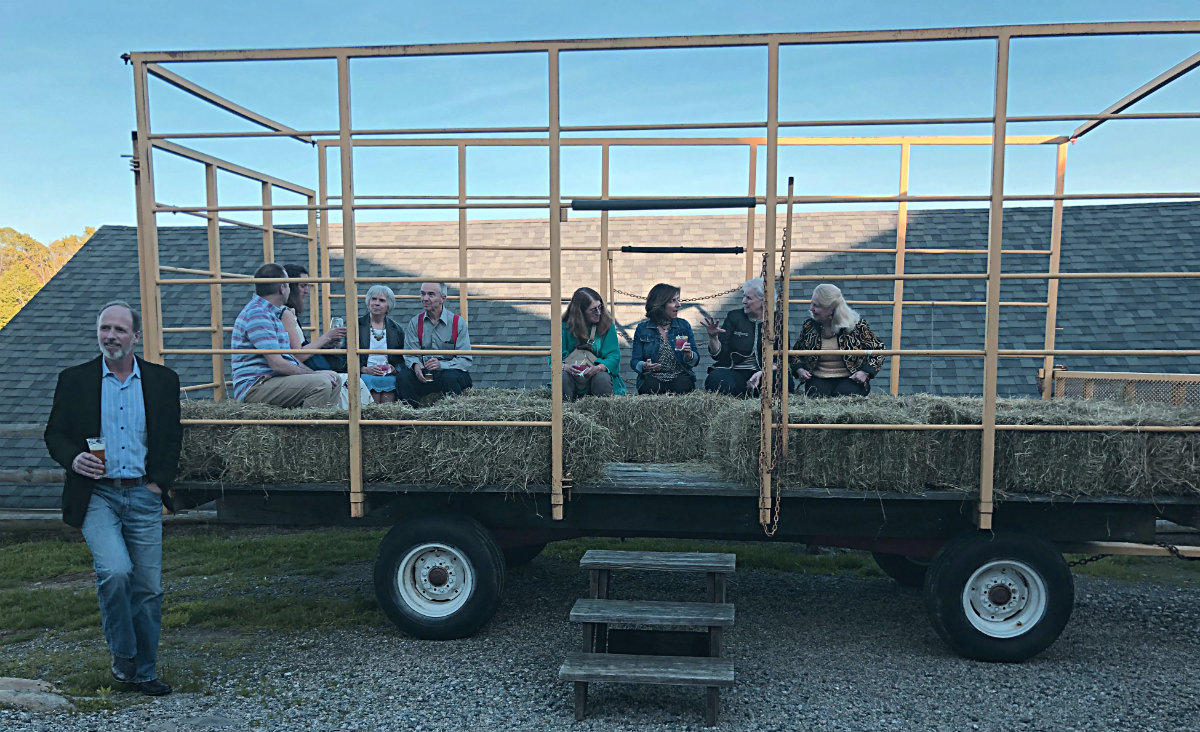 All aboard the hayride!