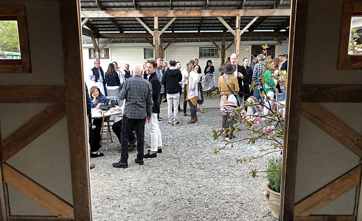 Cocktails in the courtyard