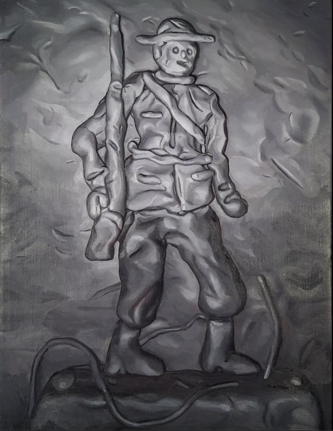 Shell Shocked, Erik Daniel White, oil on linen, 2025 Shell Shocked, Erik Daniel White, oil on linen, 2025