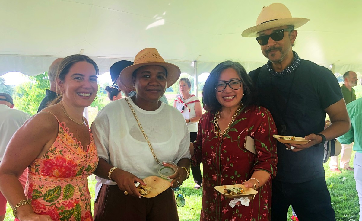Anita Sibony de Adelsberg, Nichole Saland, and Karen Suen-Cooper and Martin Cooper of The Punctilious Mr. P's Place Card Company.