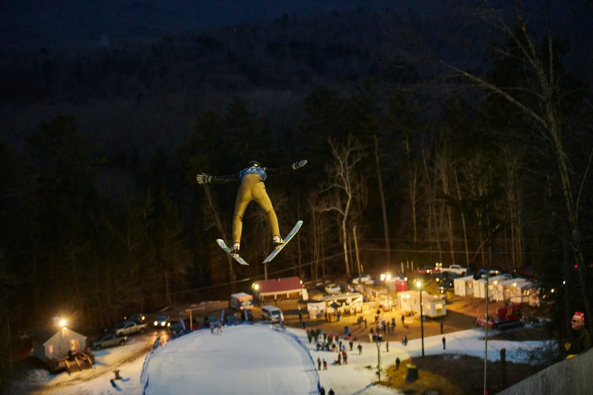 A Ski Jumper soars in Salisbury. All Photos provided by the Salisbury Winter Sports Association . A Ski Jumper soars in Salisbury. All Photos provided by the Salisbury Winter Sports Association .