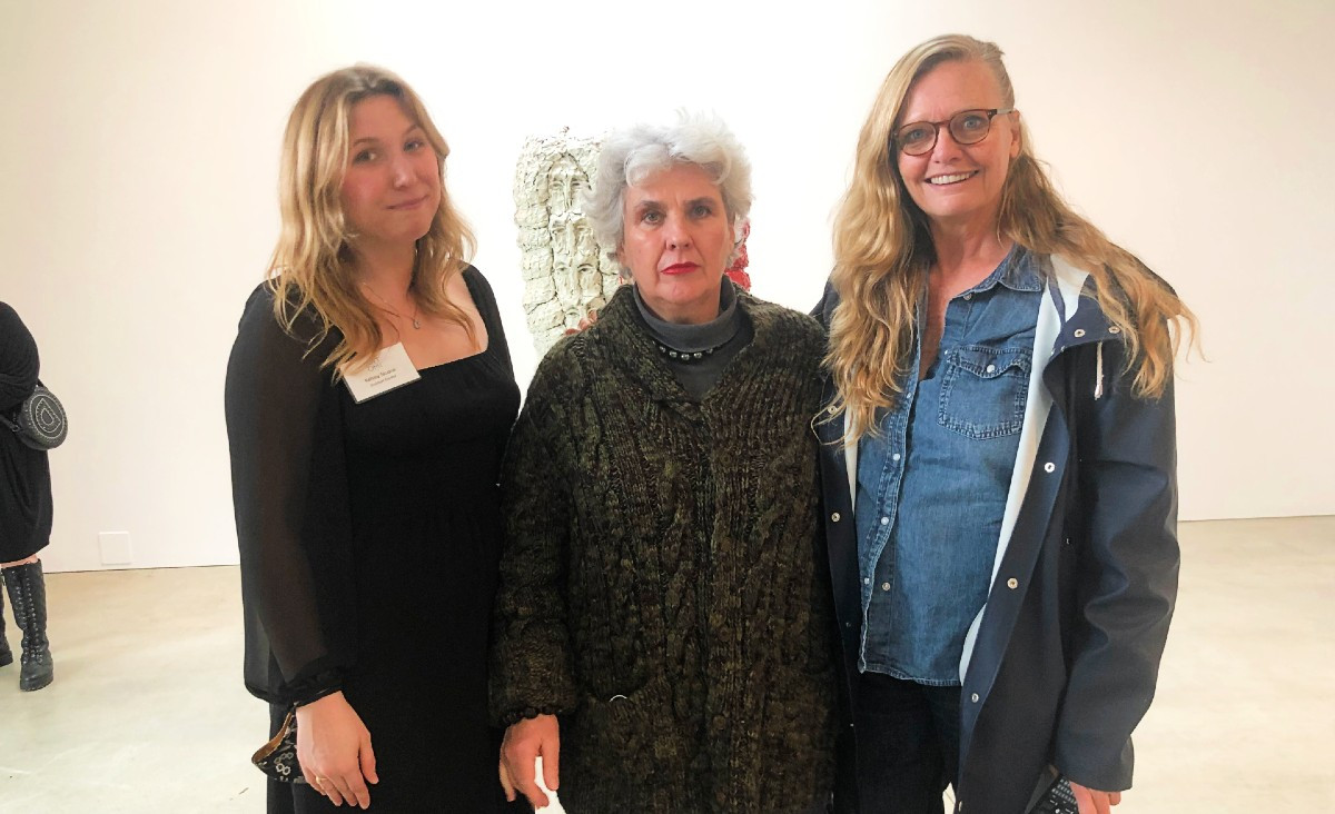 Assistant curator Kelsey Sloane, gallerist Tanja Grunert, and Kate Orne of&nbsp;Upstate Diary