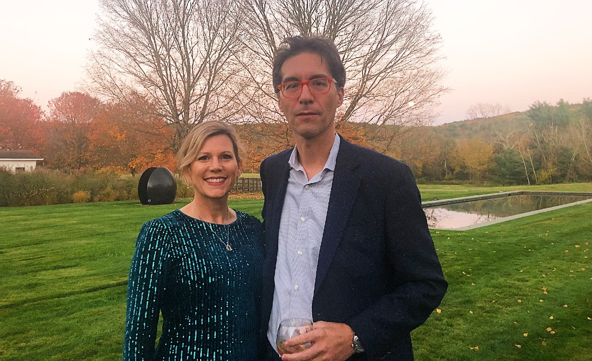 Francine Steadman, creator of Buddhabooth, and Juan Carlos Matiz, architect