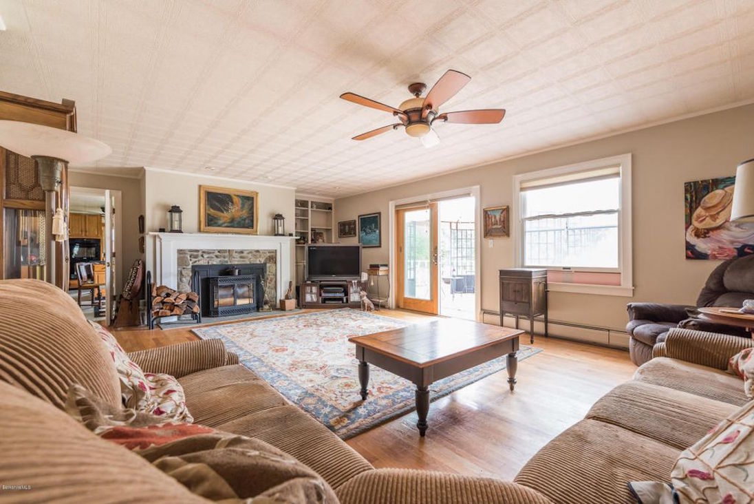 Living room with deck access