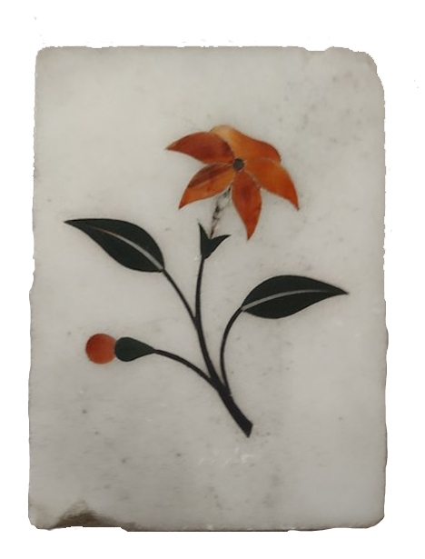 Marble tile from the Taj Mahal, 1632